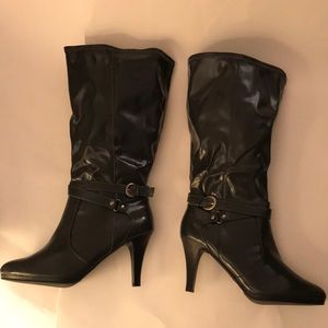 Lane Bryant Patent Leather Boots Pumps Gray 12W